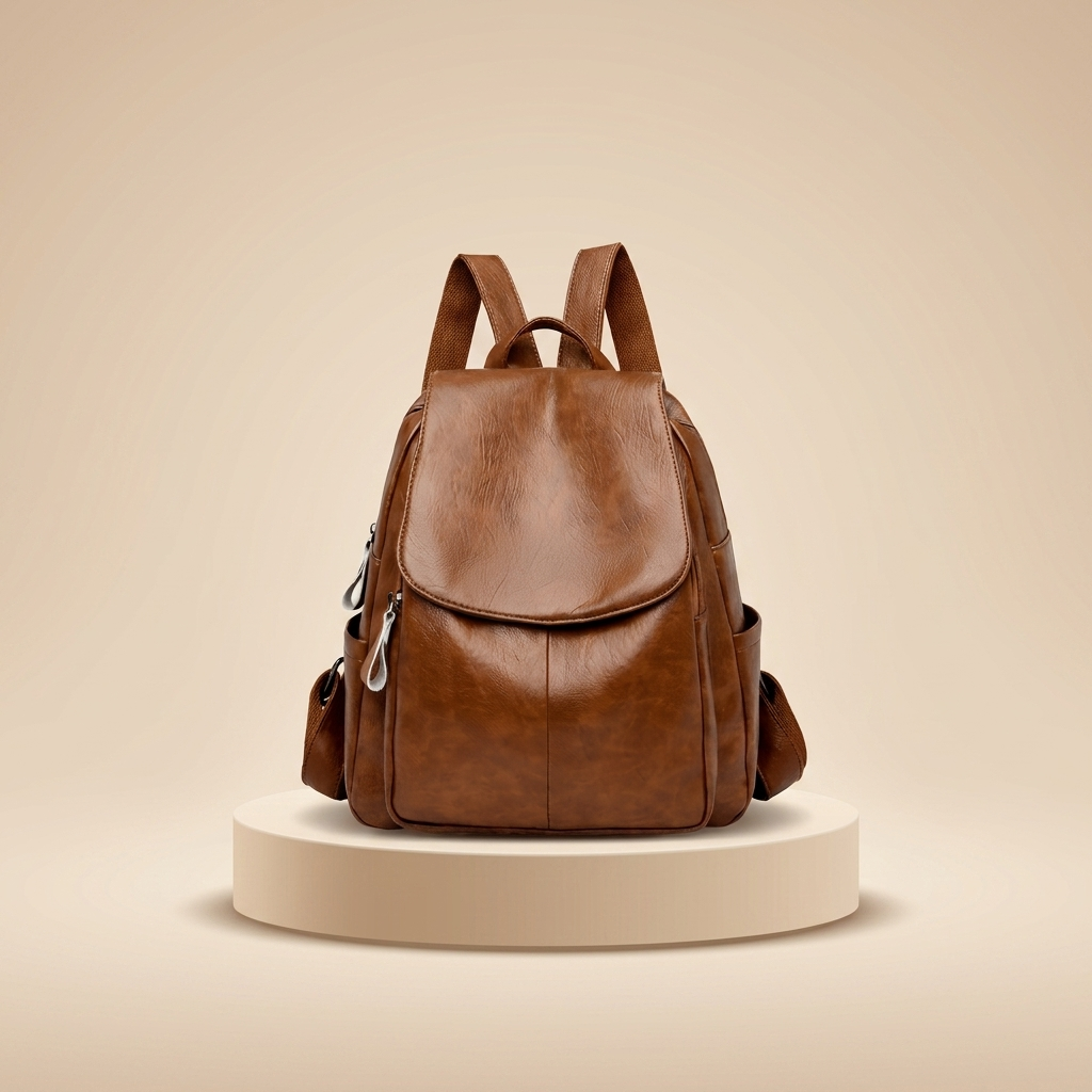 Anti-Theft Leather Backpack for Women | Secure Travel Bag