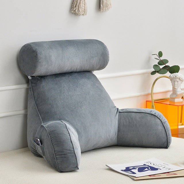 Reading Pillow With Arms And Adjustable Headrest