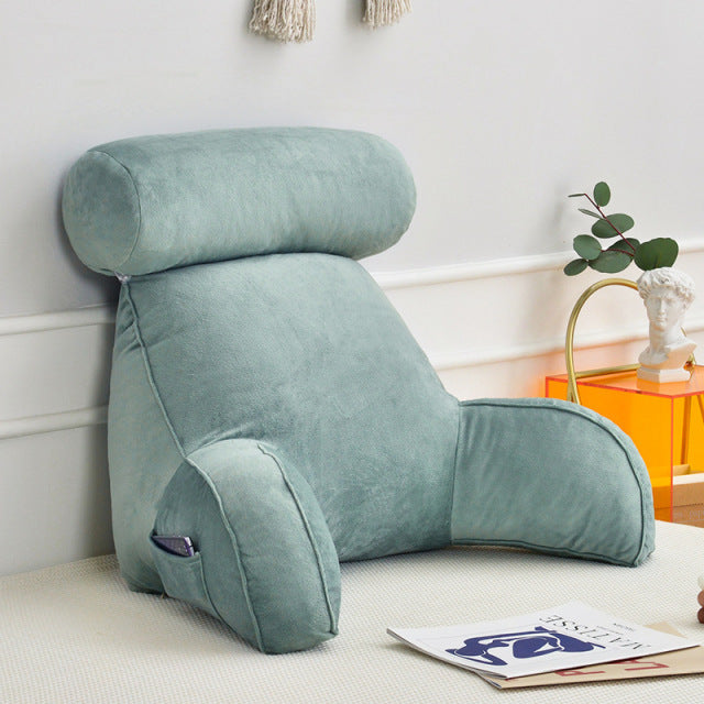 Reading Pillow With Arms And Adjustable Headrest