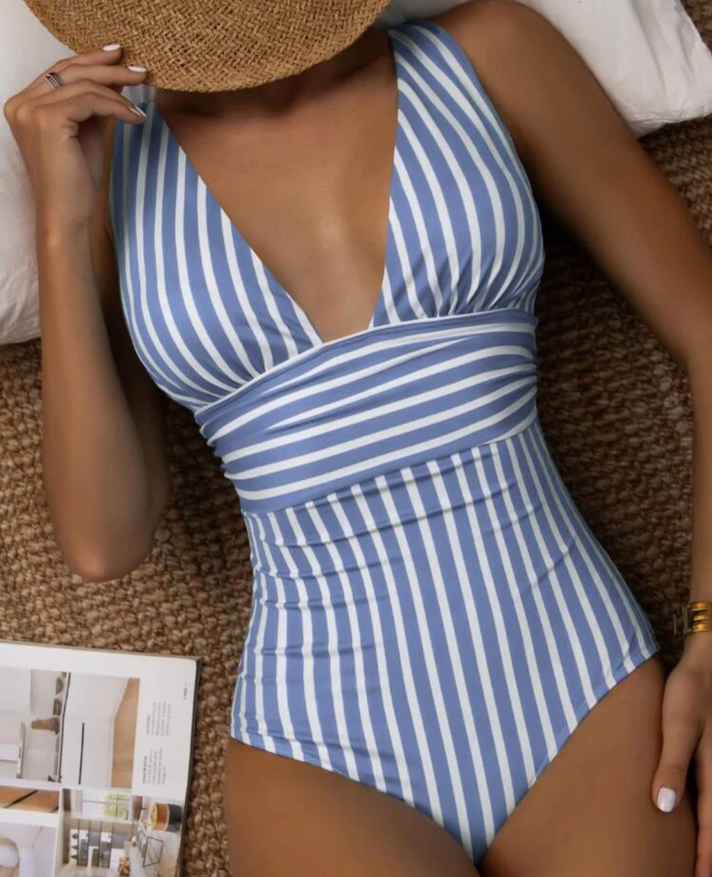 Striped Women's Swimsuit Isabella