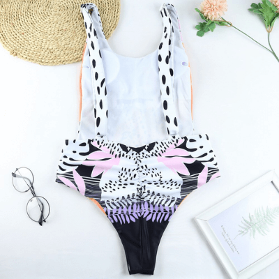 One Piece Swimsuit With Animal Print For Women Wild Welle
