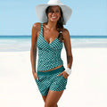 Tankini Set With Polka Dot Print