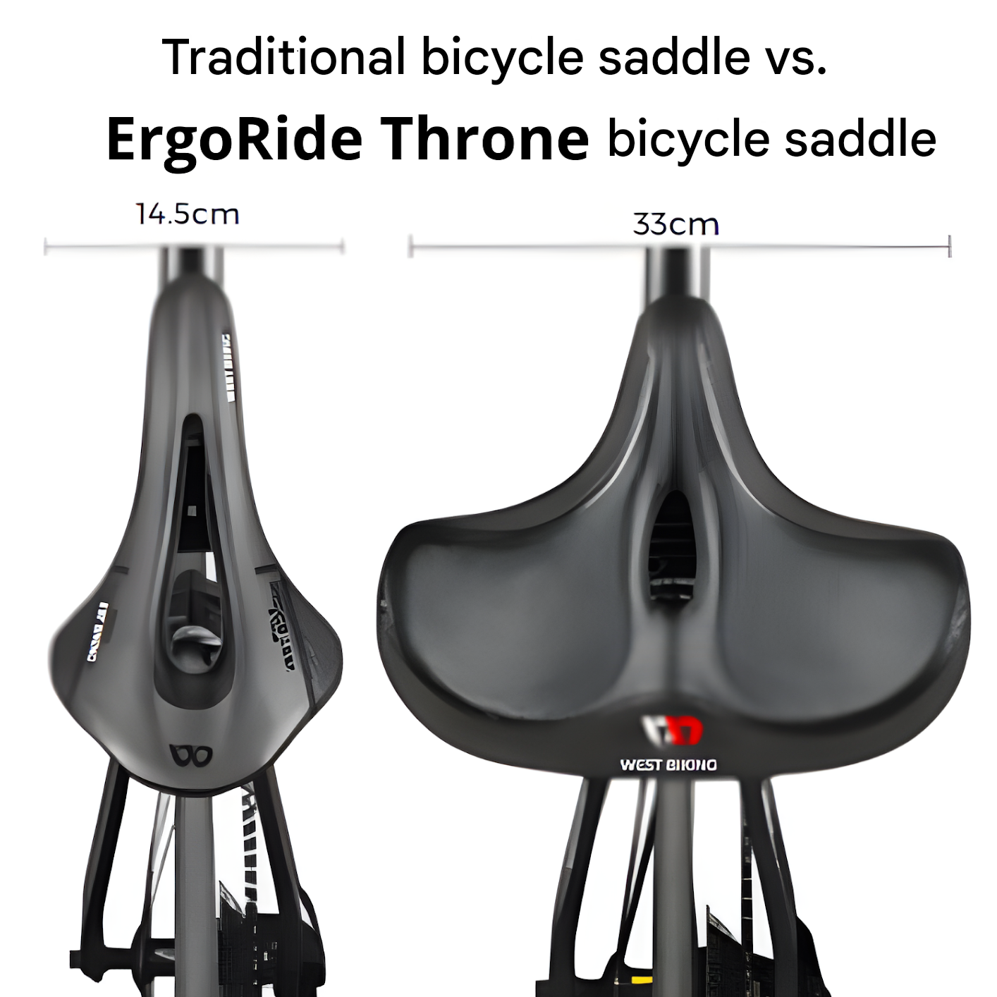 Wide Bike Saddle For Road And City Bikes