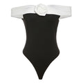 Women's Swimsuit With Off-Shoulder Design And Floral Details