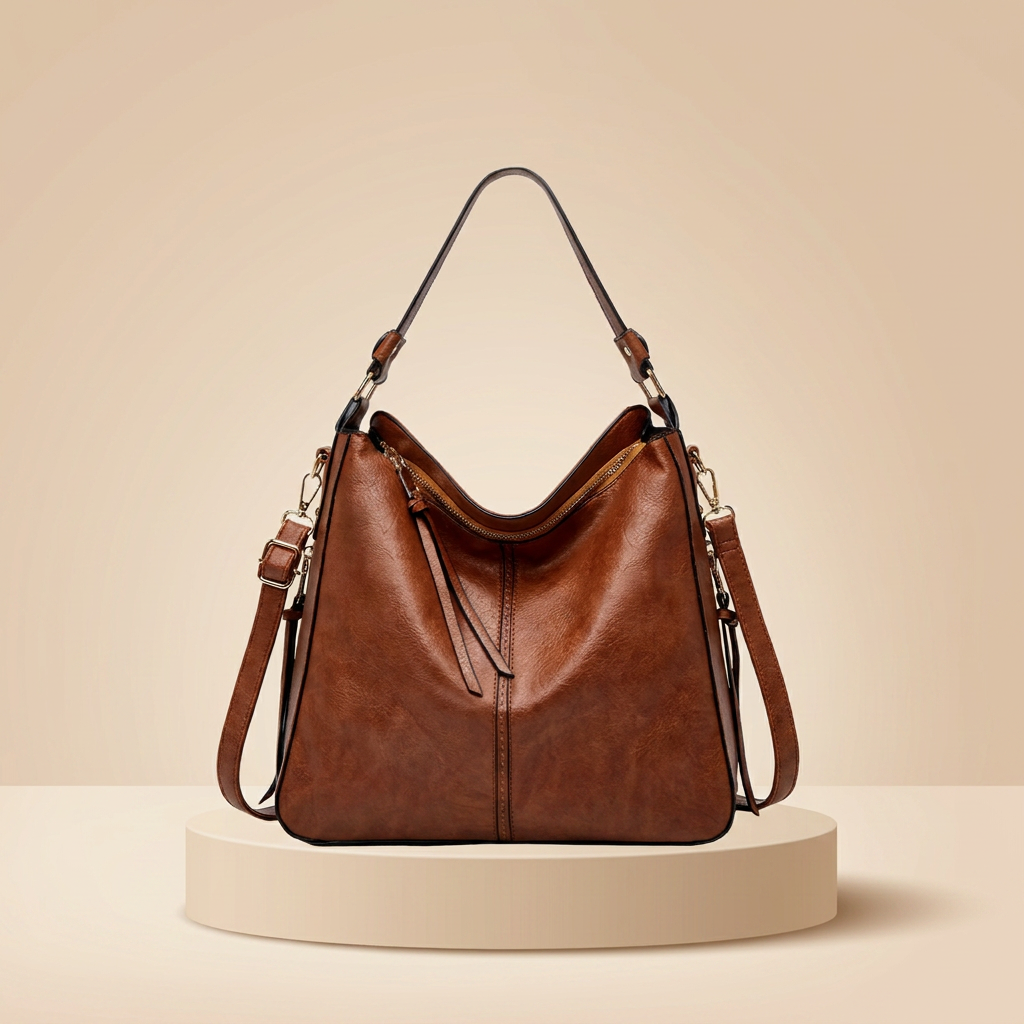 Vintage Leather Convertible Tote Shoulder Bag | Women Handbag