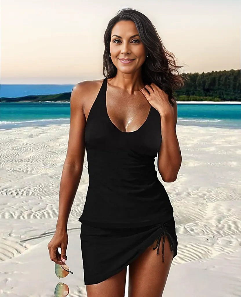 Vintage Tankini With Ruffle Detail