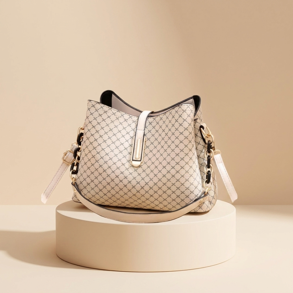 Womens Large PU Leather Shoulder Bag
