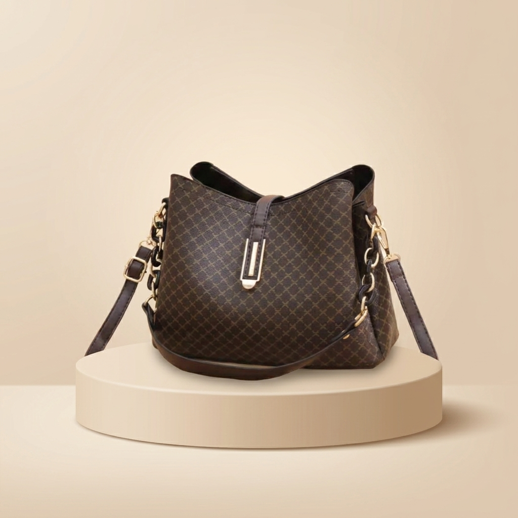 Womens Large PU Leather Shoulder Bag